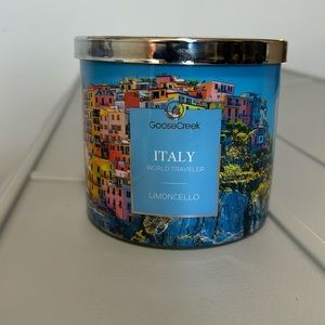 Brand new 14.5 ounce Goose Creek Candle “Italy- Limoncello” scent candle.